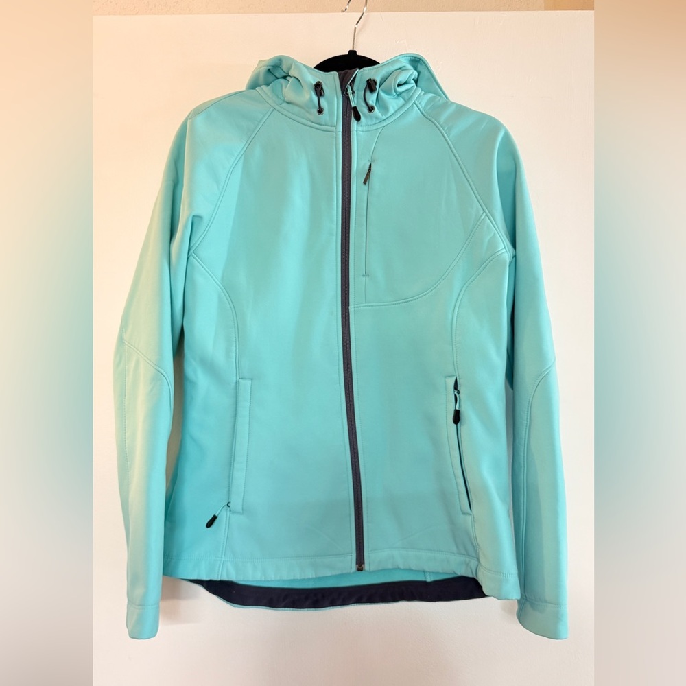 Kirkland Signature Aqua/Turquoise Softshell Zip Jacket